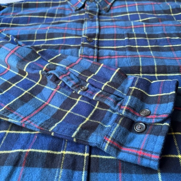 Lands End Soft Primary Colors Flannel, XL - Picture 5 of 8